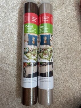 Cricut Faux Leather Rolls - Dark Brown and Light Taupe